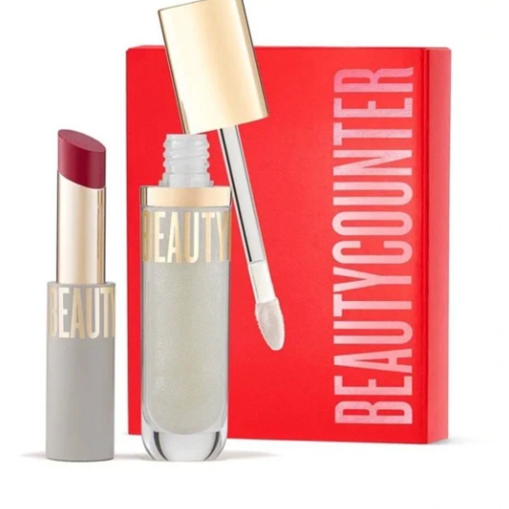 BEAUTYCOUNTER I BRAND NEW IN SEALED BOX At The Red-Y Lip Duo (lipstick & gloss)